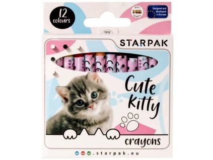 starpak voskovky cute kitty 12 ks