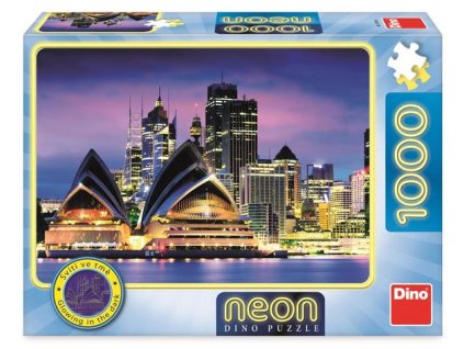 dino neon puzzle opera v sydney 1000 dielikov svietiace