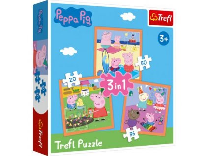 Trefl puzzle Peppa Pig sada 3v1 puzzles