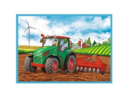 Trefl puzzle Pracovné Autá sada 4v1 - traktor