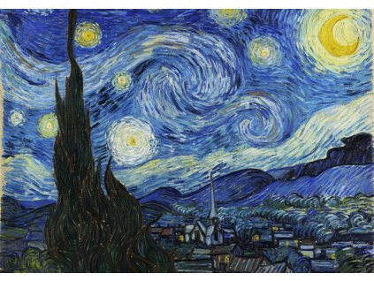 grafika van gogh hviezdna noc puzzle 2000 dielikov