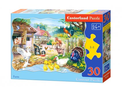 B 03310 castorland puzzle farma 30 dielikov