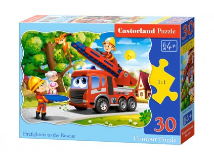 B 03792 castorland puzzle hasici zachranuju 30 dielikov