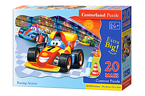 Castorland detské Maxi puzzle Preteky 20 dielikov