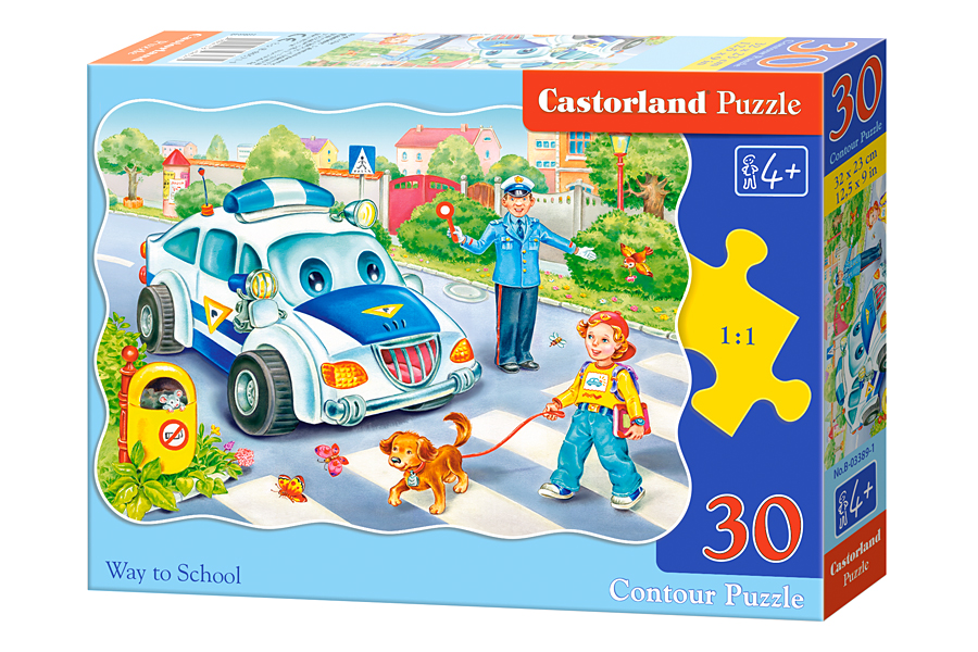 Castorland detské puzzle Cesta do školy 30 dielikov