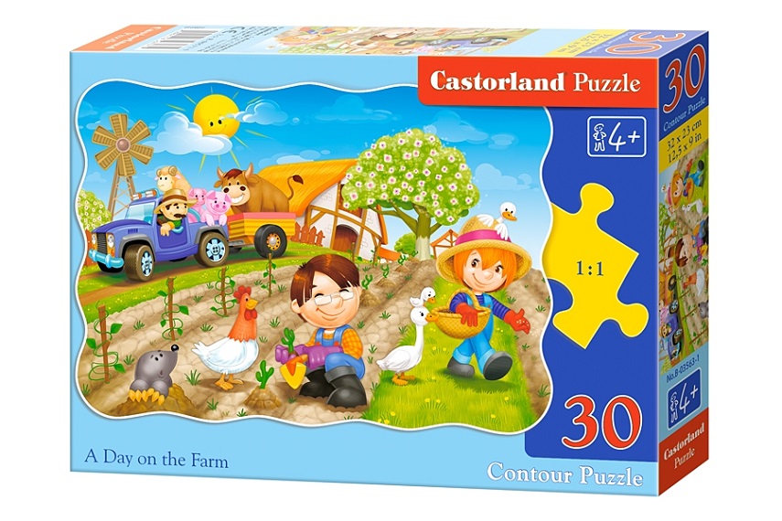 Castorland detské puzzle Deň na farme 30 dielikov