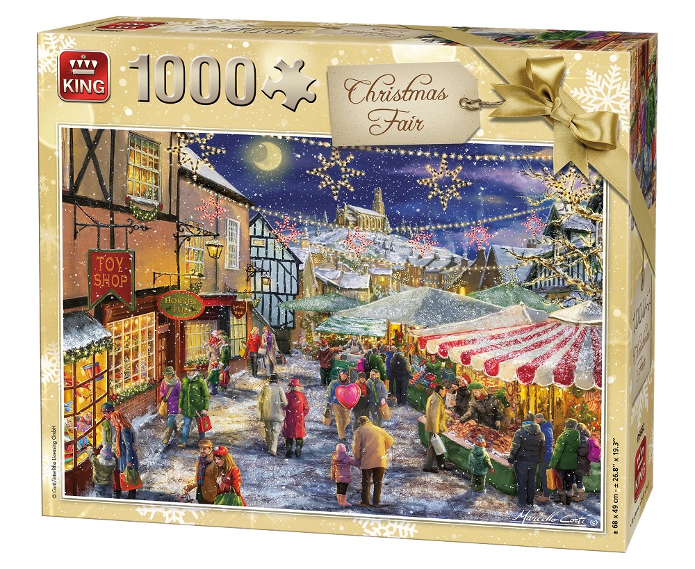 King puzzle Vianočné trhy 1000 dielikov