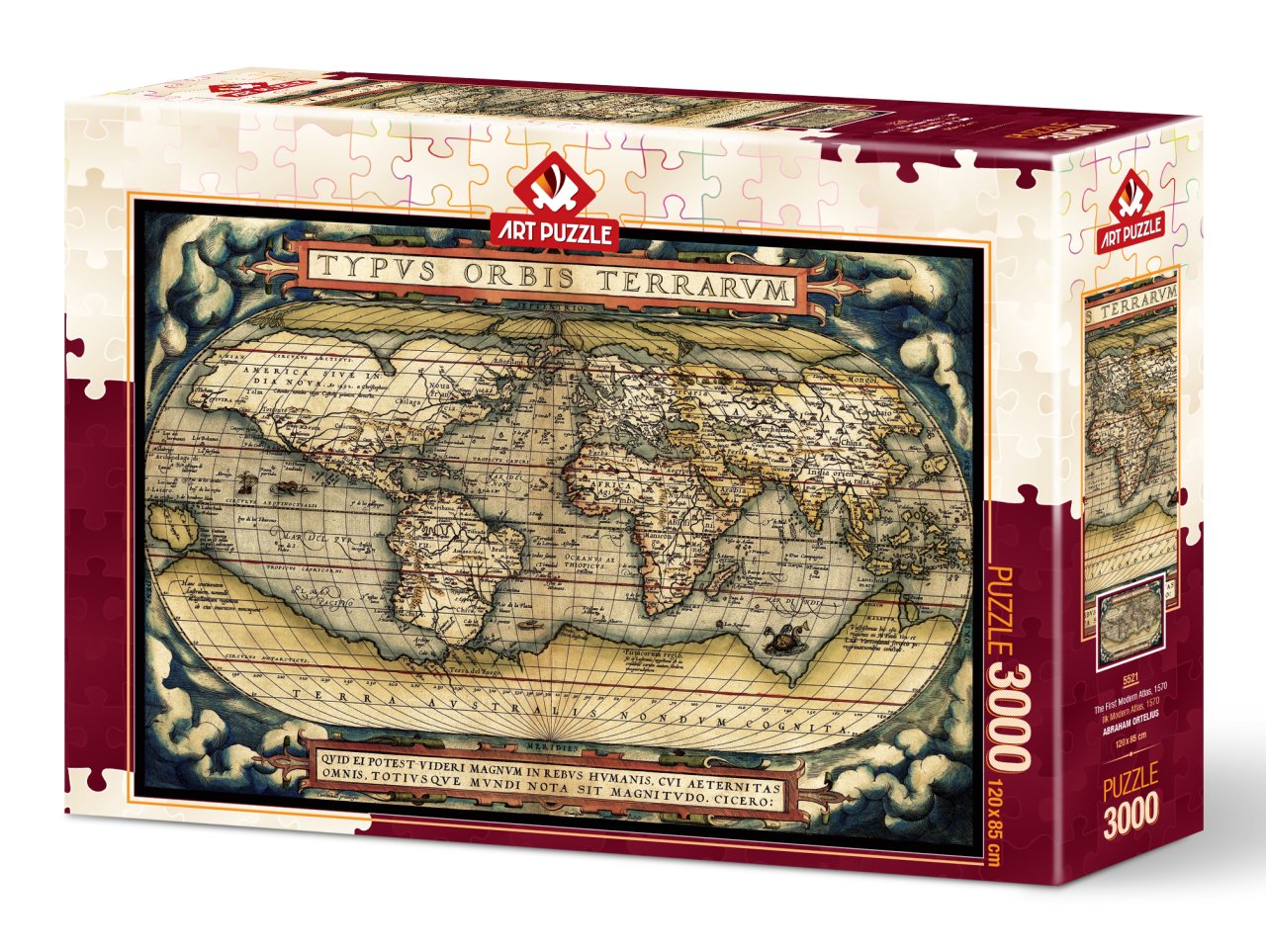 Art Puzzle Atlas Sveta z roku 1570 - 3000 dielikov