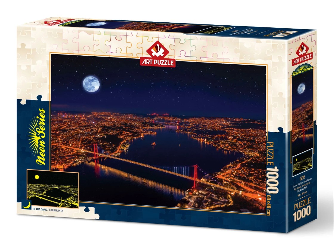 Art Puzzle Istanbul - mosty Bosporu Neon 1000 dielikov