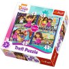 Trefl puzzle Dora a priatelia 4v1 sada