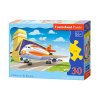 Castorlnad detské puzzle Lietadlo na dráhe 30 dielikov