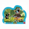 Dino puzzle Krtko s žltým autom 25 dielikov - kontúra