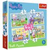 detske puzzle prasiatko peppa sada 4v1