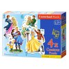 castorland puzzle zamilovane princezne 4+5+6+7 dielikov