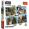 trefl puzzle star wars mandalorian 4v1 sada