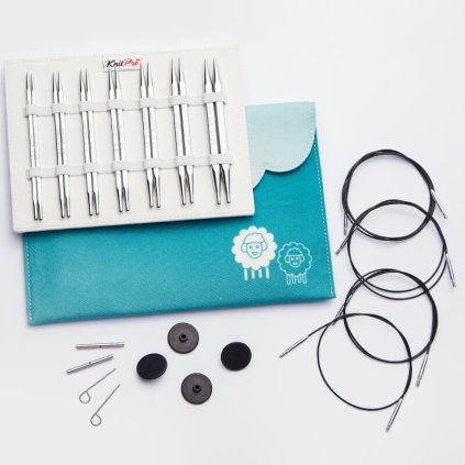 nova cubics deluxe interchangeble knitting needles set 1