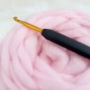 single ended gold crochet hook4 eg