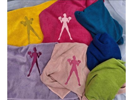 Vyšívaný športový uterák