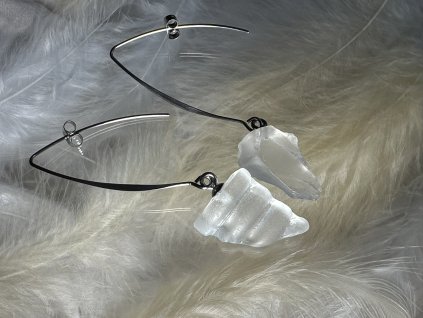 Skleněné náušnice Nanovo - Bekon