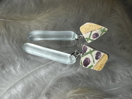 Skleněné náušnice Nanovo - Kubikon