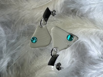 Skleněné náušnice Nanovo - Lavat