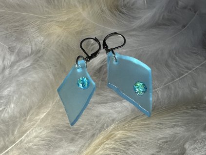 Skleněné náušnice Nanovo - Damur