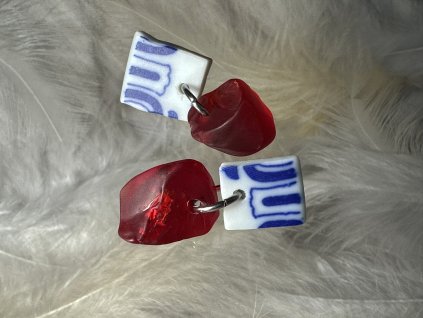 Skleněné náušnice Nanovo - Apalo