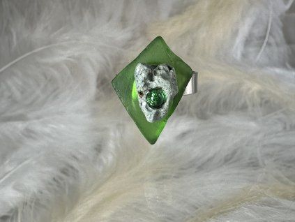 Prsten ze skla a sázavínu - Debra