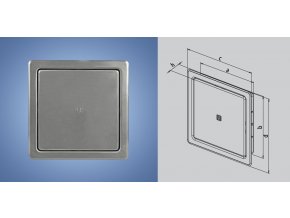 DVÍŘKA vanová 150x150mm nerez *