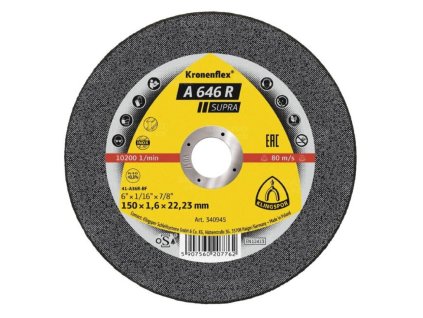 Vágókorong a 646 r supra 150mm 16 mm klingspor