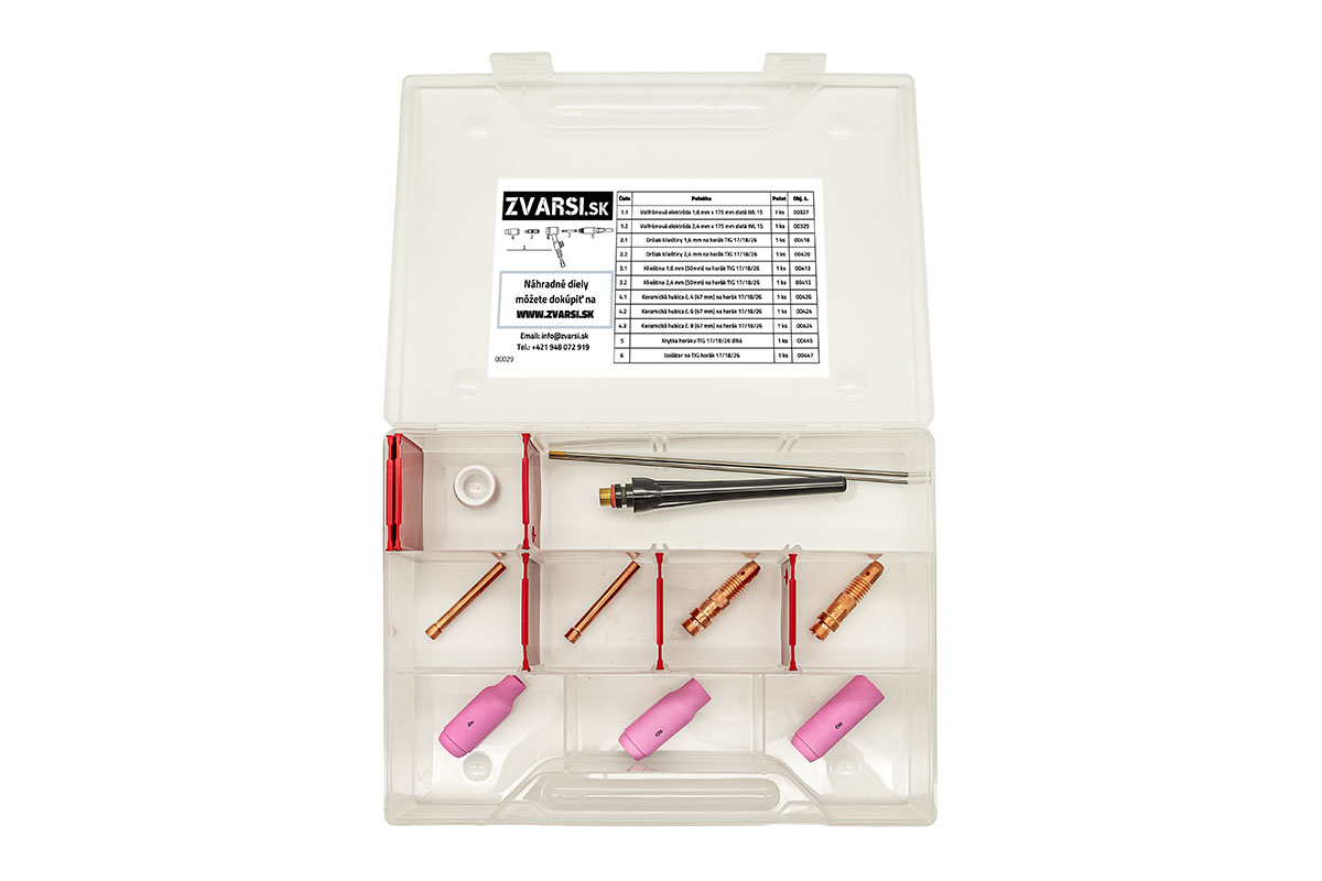 Sada náhradných dielov na TIG horáky 17/18/26