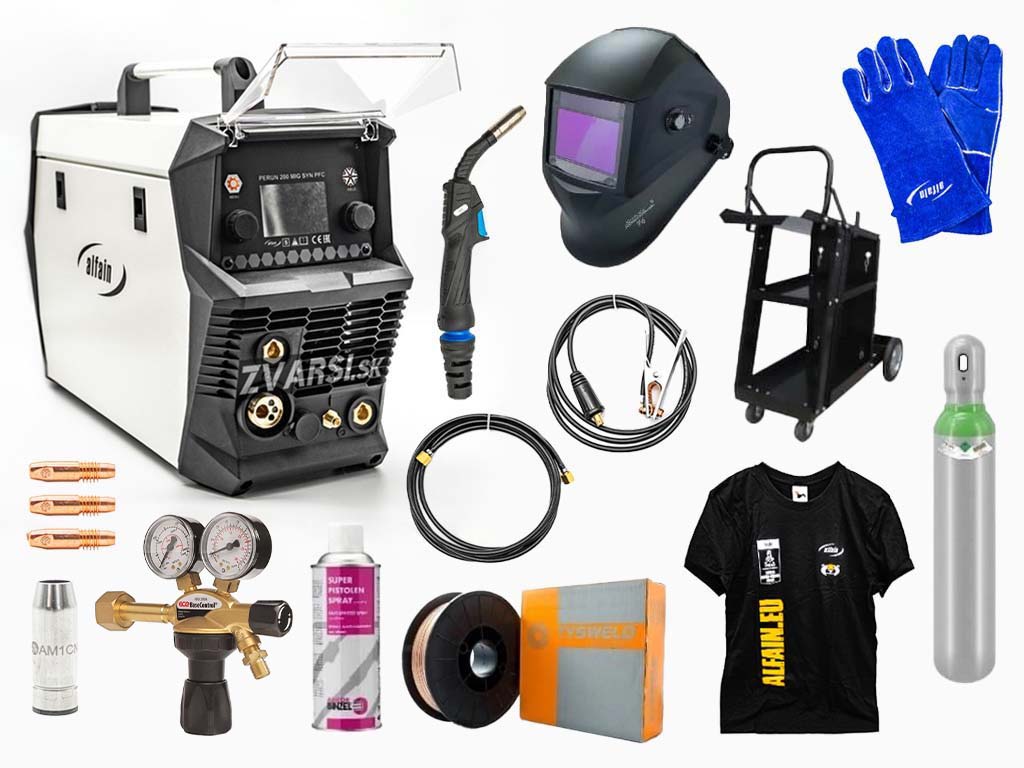 Giga set zváračka CO2 Perun 200 MIG SYN PFC ALFA IN + príslušenstvo