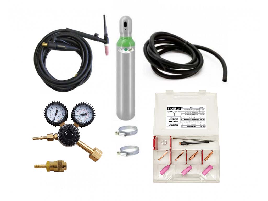 Set zvárací horák T-17V 4m na TIG zváranie škrtom 10-25