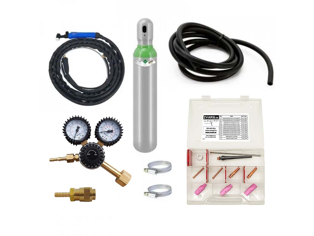 Set zvárací horák T-17FV 4m na TIG zváranie škrtom 35-50
