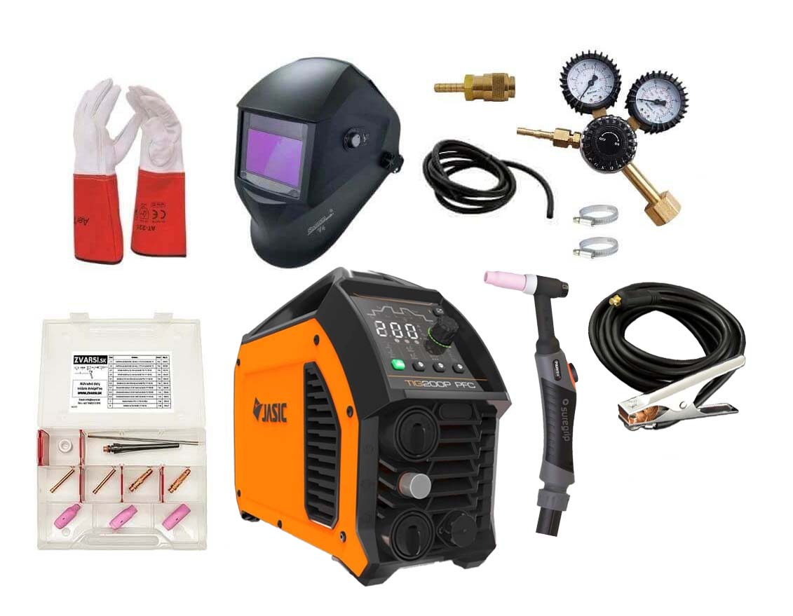 Mega set zváračka TIG JASIC 200 Pulse DC PFC