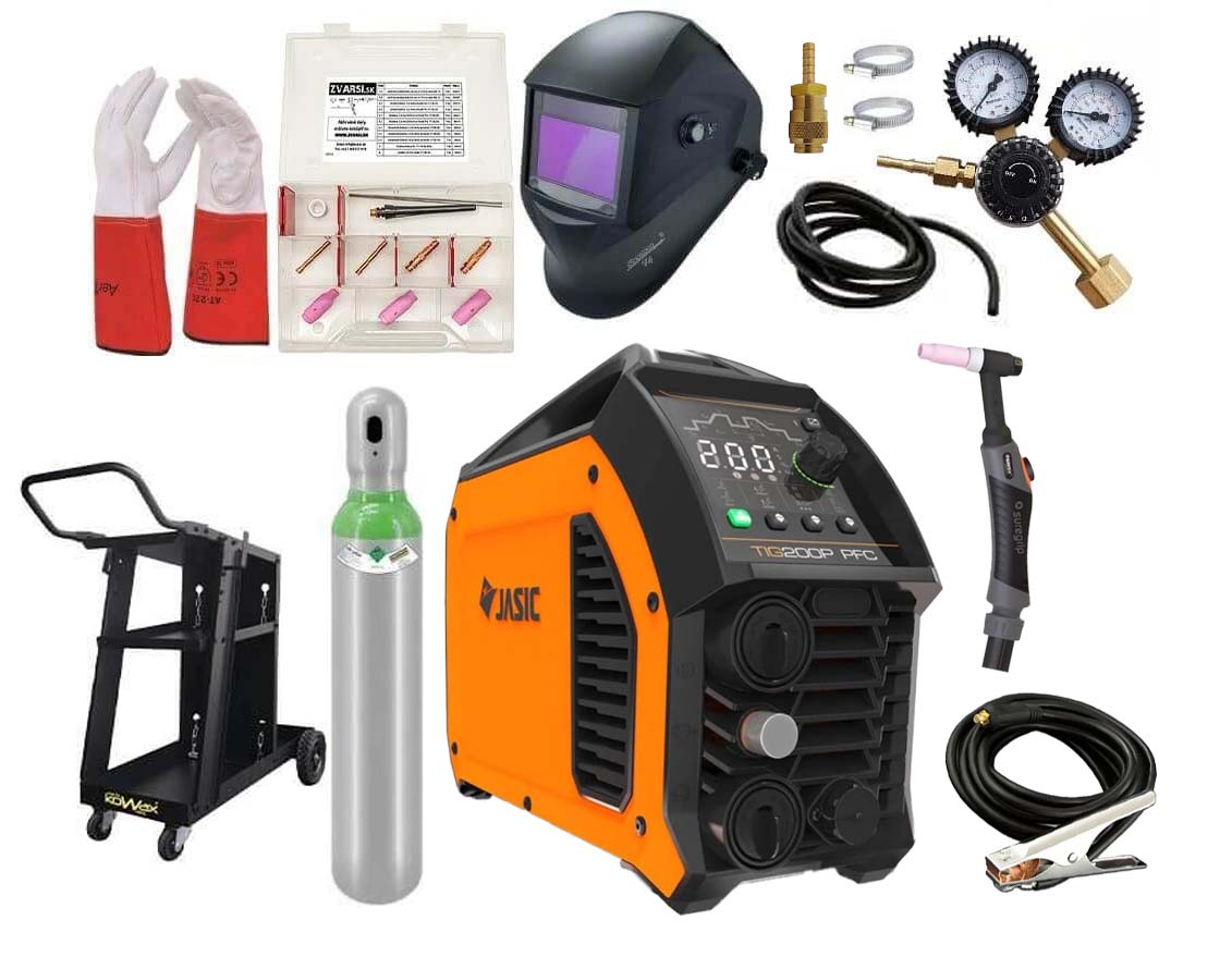 Giga set zváračka TIG JASIC 200 Pulse DC PFC