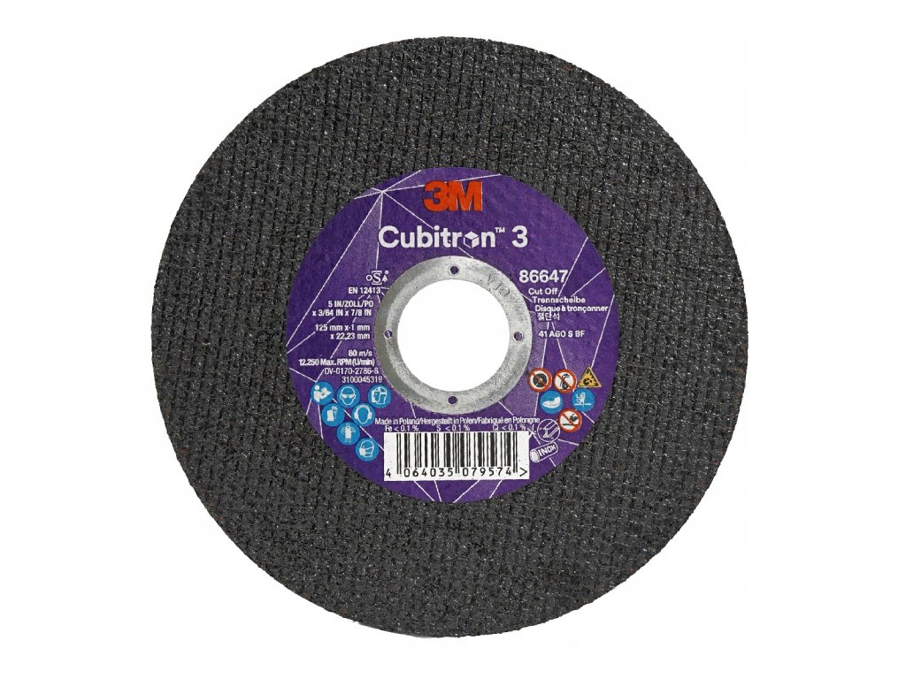 Cubitron 3 3M rezný kotúč 60+ 125 x 1 x 22,23 mm