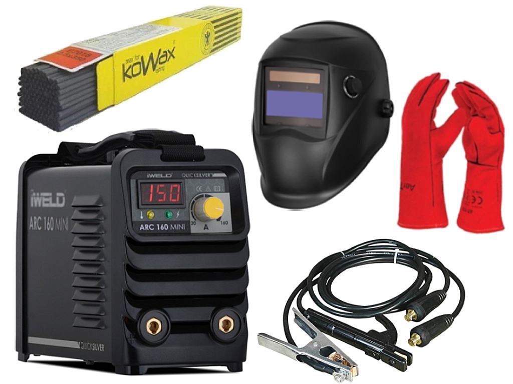 Mega set zváračka iWELD ARC 160 MINI QUICKSILVER