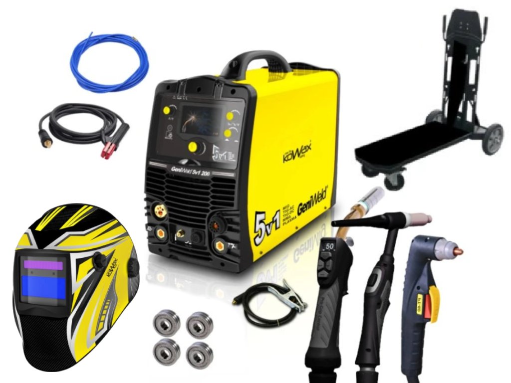 SET multifunkčná zváračka KOWAX GeniWeld 5v1 200 + kukla KWX3