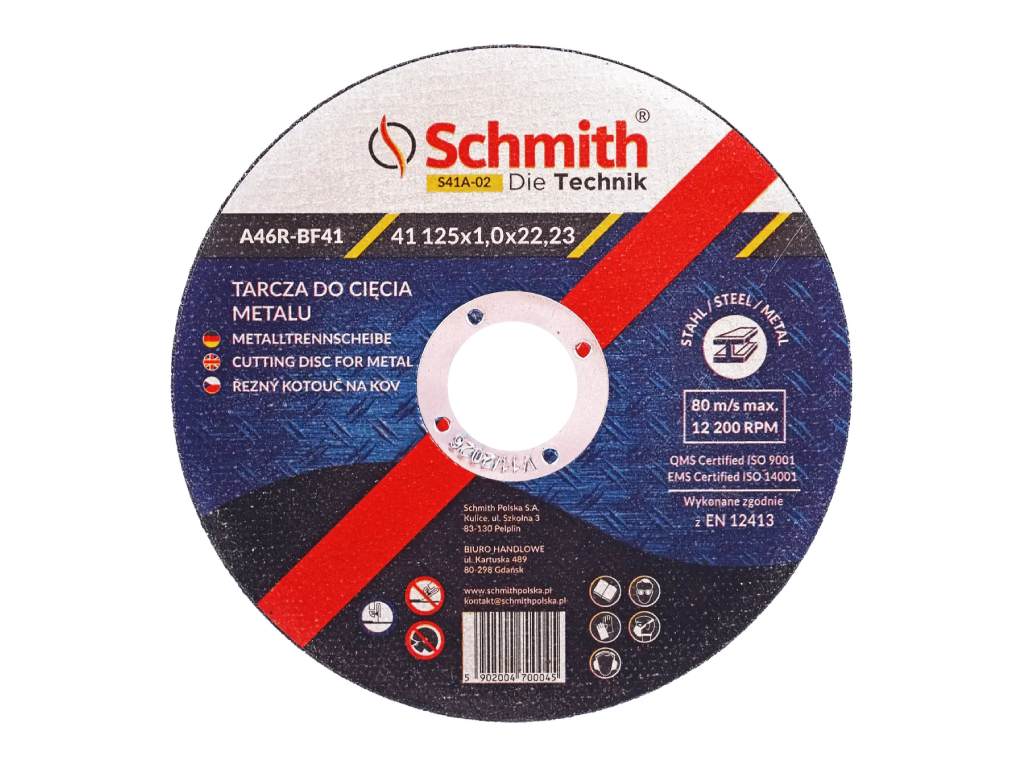 Rezný kotúč 125 x 1 mm na oceľ Schmith