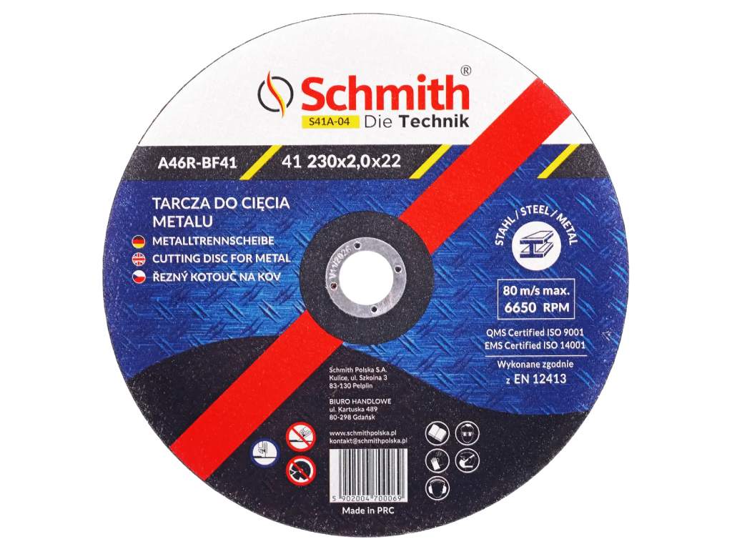 Rezný kotúč 230 x 2 mm na oceľ Schmith