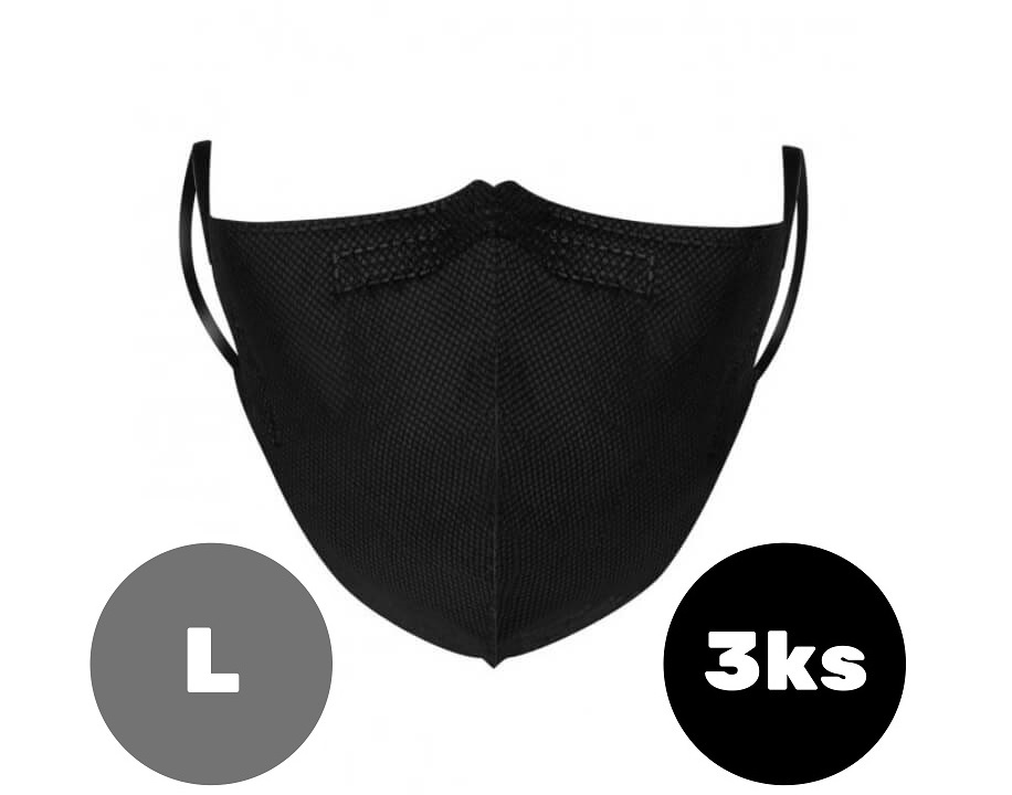 Nano respirátor FFP2 Respilon RespiPro Carbon veľkosť L 3 ks