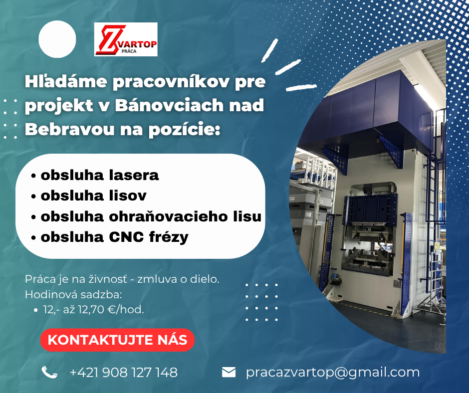 Obsluha lasera/ lisov/ frézy
