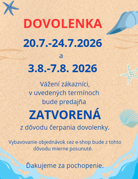 18.6.2026 ZATVORENÁ PREDAJŇA
