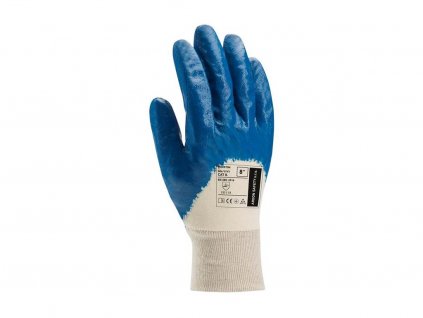 45597 pracovne rukavice houston modre 3 4 macane