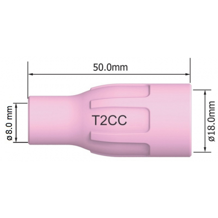 Keramická hubica č. 5 Ø 8 mm x 50 mm arc T2/T3W/T4W