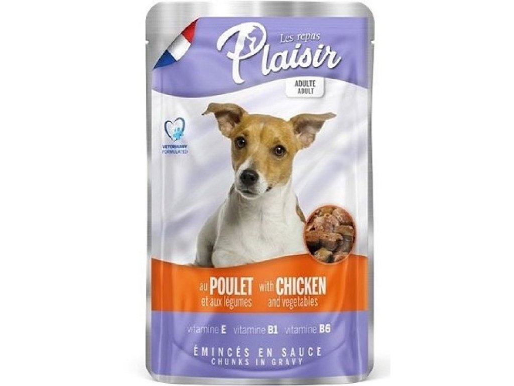 Plaisir 100g kuřecí se zeleninou kapsička dog