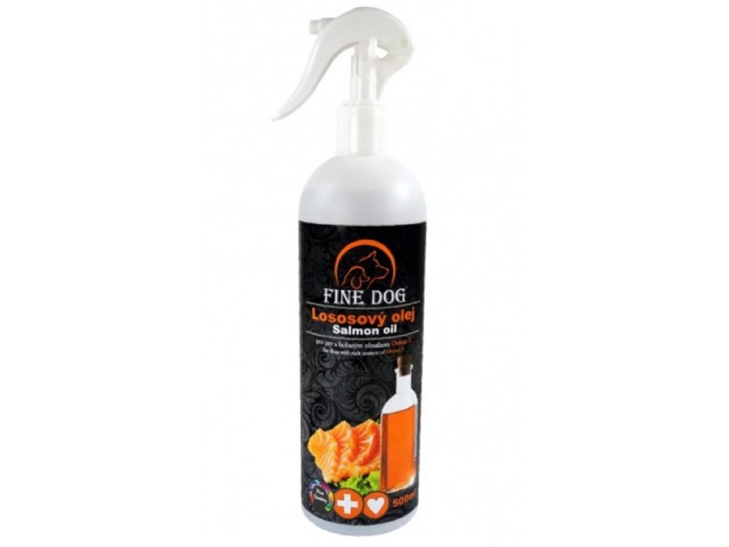 Fine dog  Lososový olej 500ml  s rozprašovačem
