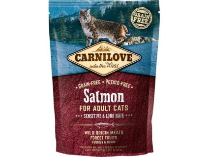 Carnilove 400g Sensit.Salmon Long Hair adult cat
