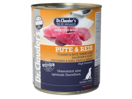 Dr.Clauder´s Pute & Reis (krůta s rýží) 800g dog AKCE